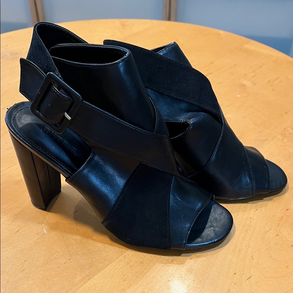 Marilyn Heeled Peep-Toe Block Heel Sandal NWOT size 10